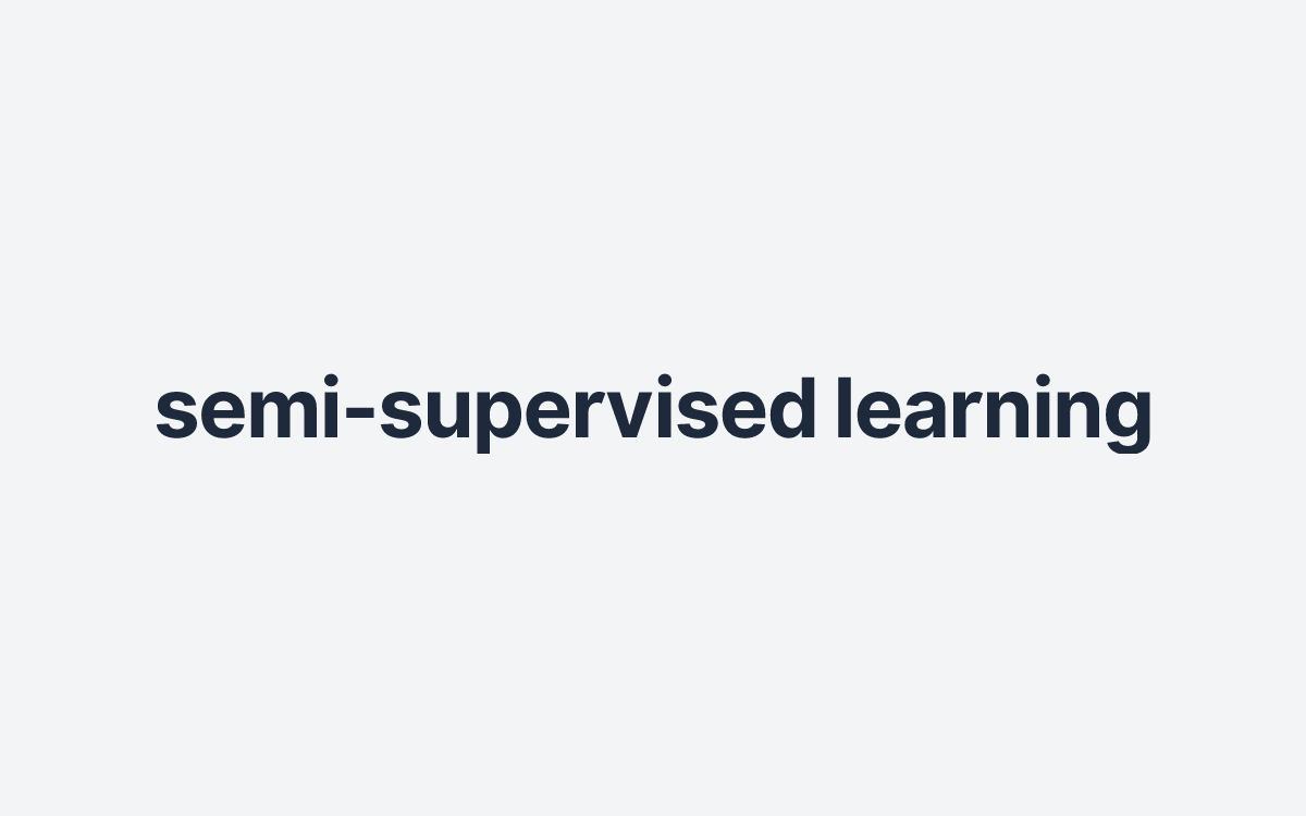 semi-supervised learning